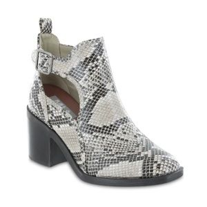 Grey/off White Snake Print Eden bootie from Mia Shoes